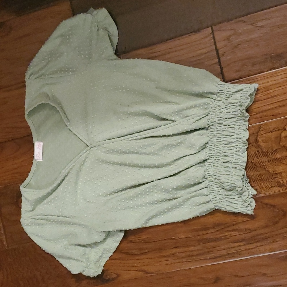 Pink lily sage blouse